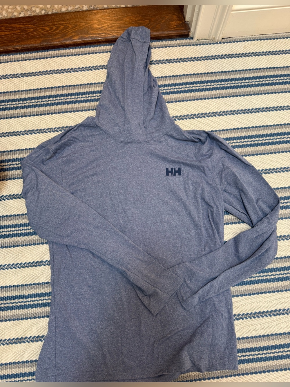 Helly Hansen Heathered Navy Blue Hoodie Top